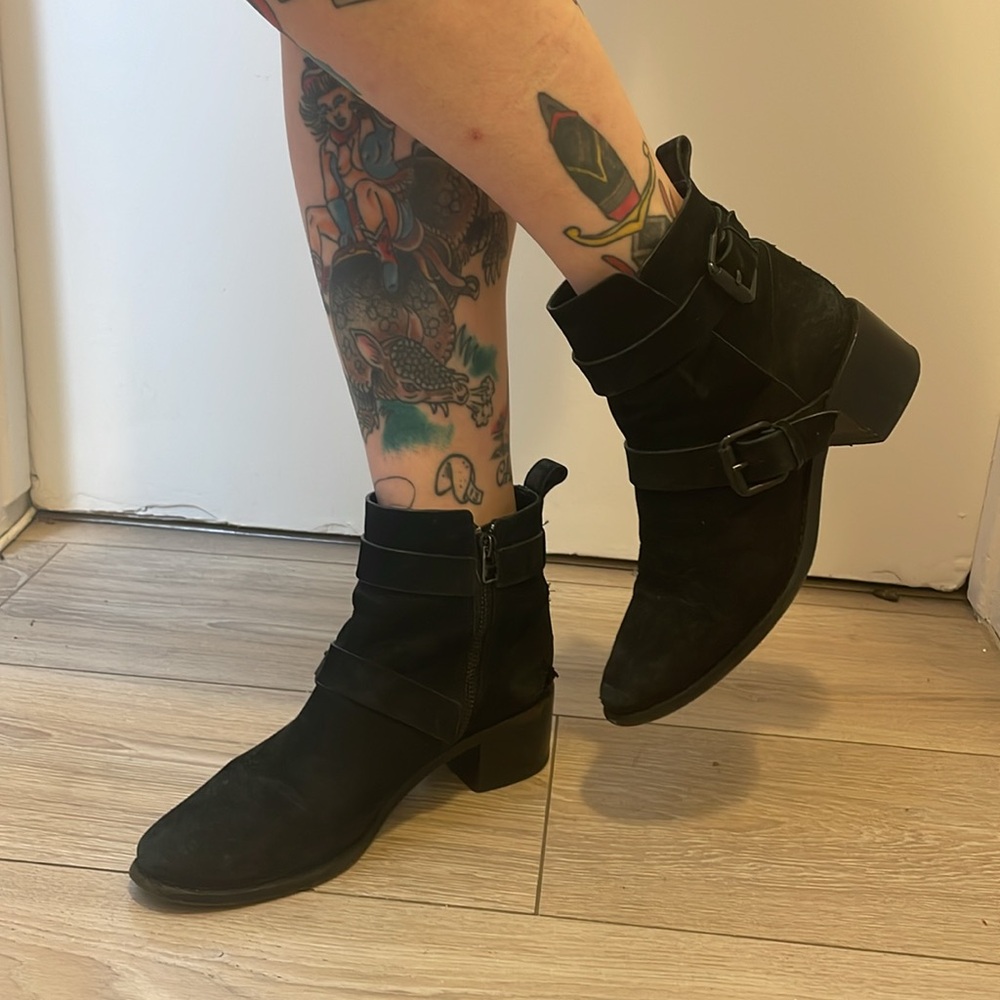 All saints Flynn leather ankle boots